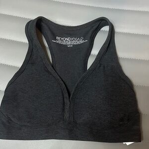 Beyond Yoga Charcoal Sports Bra
